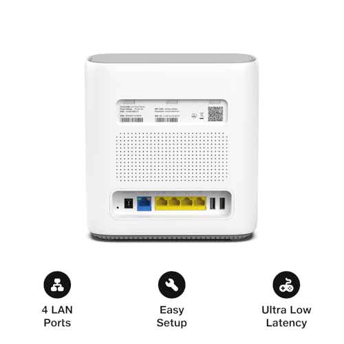 Image of Jio AX6000 Wi-Fi 6 Mesh Extender (JE6801) - True AI Mesh for JioAirFiber & JioRouter, Dual Band, 6 Gbps Speeds, WPA3 Security, MU-MIMO, OFDMA, Easy App Setup