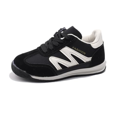 XinYiQu Boys Girls Lightweight Casual Tennis Sneakers Outdoor Sports Running Shoes 10 Toddler,Black
