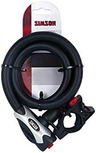SIMSON Bicycle Goods Key Lock Cable Lock Excellent Lock 15 mm X 100 cm Slot Height Adjustable Compact Spare Key Included 2