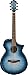 Ibanez AEWC400 AEWC Acoustic-Electric Guitar - Indigo Blue Burst High Gloss Bundle with Case, Strap, D'Addario Strings, Picks, Austin Bazaar Instructional DVD, and Polishing Cloth
