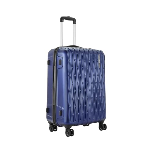 Image of Safari Whirl Hardside Suitcase, TSA Lock, 8 Wheels, Medium Size Check-in Luggage Trolley Bag with Antitheft Zipper Midnight Blue Color 69cm