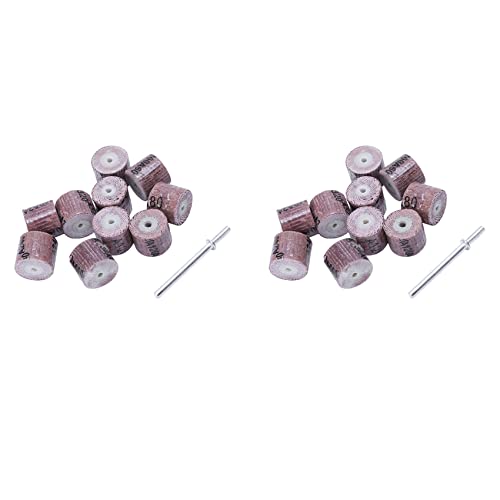 Akfldms 20Pcs 15mm Sanding Band Wheel Disc 80/120/240/320/600Grit Rotarytools for