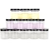Healthy Packers Small Plastic Jars with Lids 4 oz, 12-Pack - Clear Plastic Jars with Screw-On Tops for Slime, Crafts, Body Butter, Sugar Scrubs, Cosmetic Storage, Small Containers with Lids (Black)