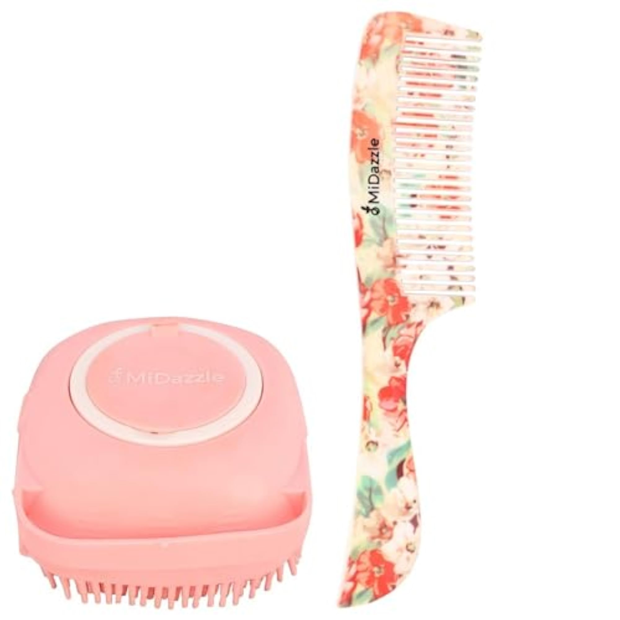 Midazzle Silicone Bath Brush with Floral Handle