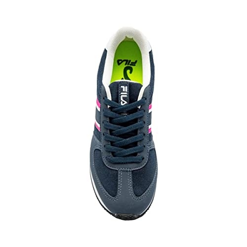 Tênis Fila F-Retro Sport 2.0, Feminino, Marinho/Branco/Rosa Flúor, 36