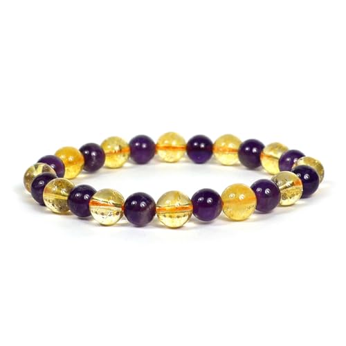 Image of Reiki Crystal Products Natural Crystal Stone 8 mm Round Bead Bracelet for Men & Women | Stretchable Gemstone Bracelet for Meditation, Yoga, Reiki & Daily Wear