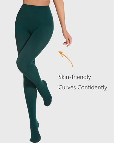 Image of DUCMODA Womens 80 Denier Opaque Tights, Women's Soft Solid Color Footed Pantyhose, High Waist Stocking with 30+ Colors