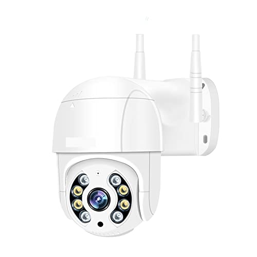 CSDASW 8MP/4K Telecamera Esterna Zoom Digitale 4X Telecamere IP PTZ Ai Rilevamento Umano Sicurezza Domestica Smart Home Security-Protezione(1080P 64GB Card)