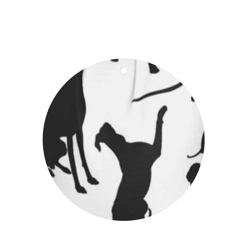 2パック 吊り下げ式車用芳香剤カード - 長持ちする吊り下げ式アロマセラピーカード (ラベンダーの香り) 車、自宅の寝室、ワードローブ、靴箱などに最適 ユニセックス(イタリアのグレーの犬)