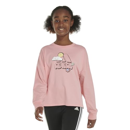 Image of adidas Girls Long Sleeve Waist Crew Tee T-Shirt