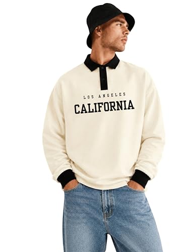 Image of Jump Cuts Mens Printed Polo Neck Full Sleeve Black Cottonblend T-Shirt