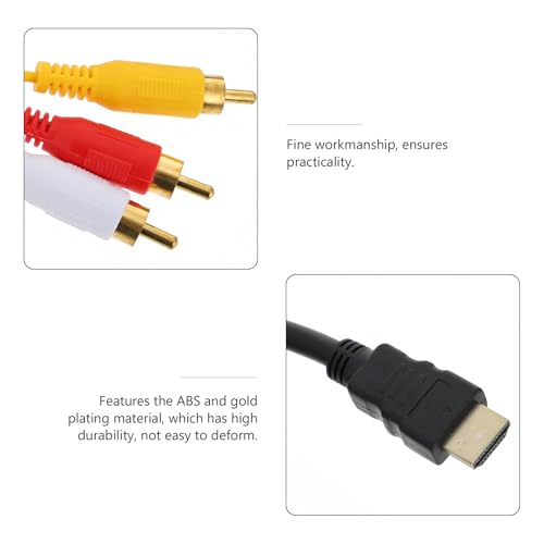 Adaptador de Video a Audio SHINEOFI con Conectores de Oro para HDTV 6