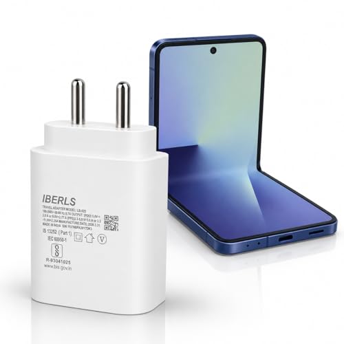 Image of 25W Pd 3A Type-C Super Fast Charging Adapter Compatible with Galaxy Z Flip 7 / Z Fold 7 / Z Flip 7 Fe /Z Fold 6 / Z Flip 6 /Tablet /Galaxy Watch- Charge Your Device with 25 Watt USB C Fast Charger- White
