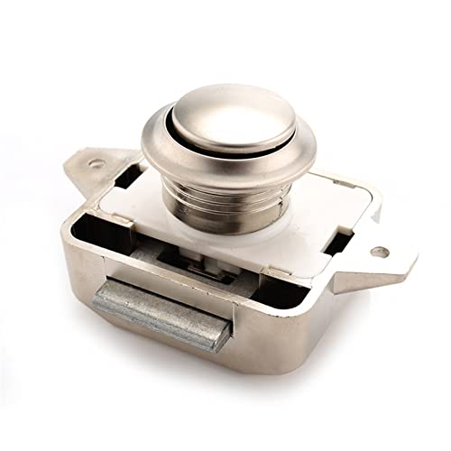 Serrure push 26mm pour bloquer l'ouverture des tiroirs de camping-car en route