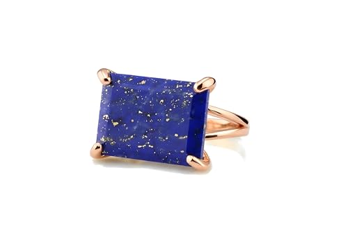 Bague lapis lazuli or rose 14k : finis les bijoux qui ternissent et s'oxydent