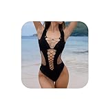 DIFLAX Dessous Damen Negligee Sexy Tiefes V Unterwäsche Netz Bodystocking Nachtwäsche Schwarz Einheitsgröße