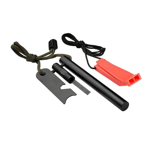 AOFAR-Fire-Starter-AF-376-Ferrocerium-Ferro-Rods-Fire-Starter-Kit-with-Two-Multi-Tool-Fire-Strikers-80dB-Survival-Whistle-Paracord-Lanyard-for-Camping-Hiking-Emergency-Rescue-12-51-Inch
