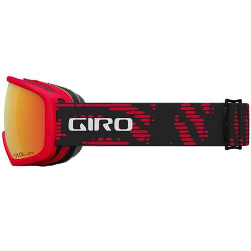 Image of Giro Adult and Youth Ringo Ski and Snowboard Goggles - Red Reverb Strap with Vivid Ember Lens