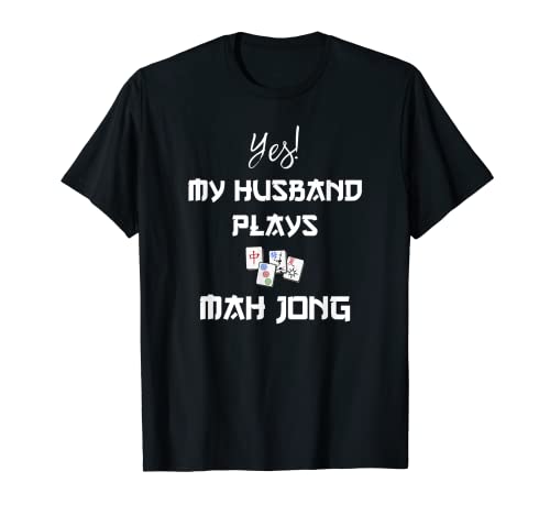 Lindo mi marido juega Mah Jong chino azulejo juego Camiseta
