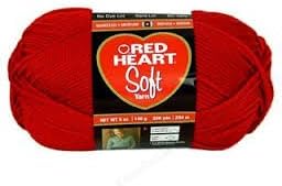 Red Heart Soft Yarn-Really Red