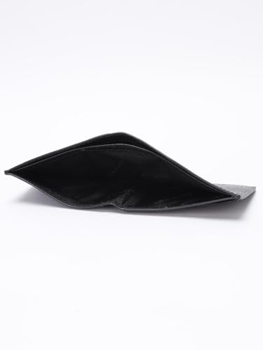 Image of Calvin Klein Solid Black Leather Bi-Fold Wallet