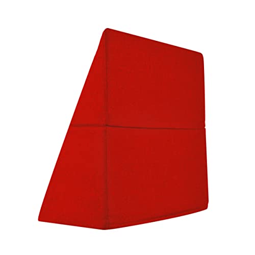 Image of Kurl-On Polyester Compact Foldable Wedge Pillow For Sleeping, Reading, Working, Rest Or Elevation- Breathable And Washable Cover,55.9 X 50.8 X 30.5 Cm, Red Color,1 Piece