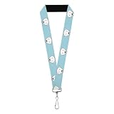 Buckle-Down Lanyard - Polar Bear Repeat Baby Blue