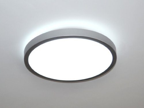 FKL DESIGN Home Deco Lámpara de techo de techo, lámpara de techo, lámpara de pasillo, para interior, salón, dormitorio, moderna, redonda, blanca, efecto de luz, luz de día, 18 W, LED XD-R18 (blanco