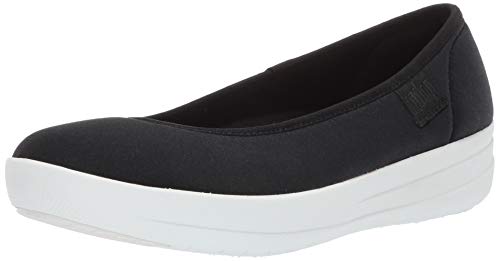 FitFlop Women's Rachel MESH Ballet Flat, Black, 10 M US