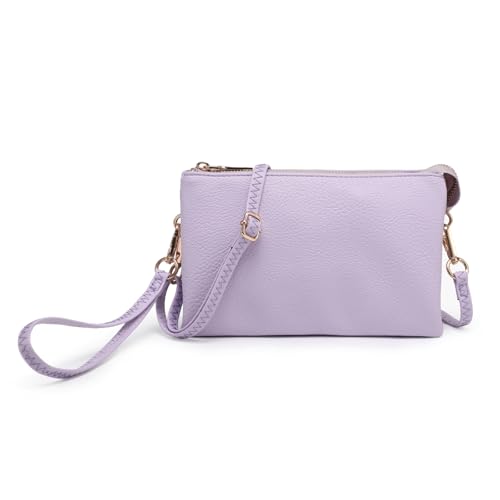 Image of JEN & CO. Riley Crossbody Bags for Women Vegan Leather Wristlet Clutch Wallet Purses Handbags with 2 Straps