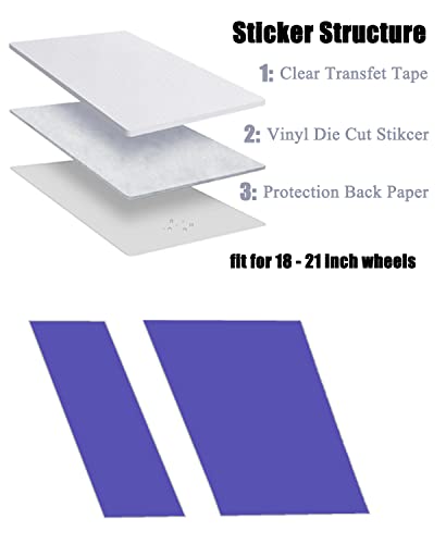 6Pcs Car Wheel Rims Decal Stripes Wheel Hub Stickers For 18"- 21" Wheels, Car Wheel Rim Decal Stripes Decoration Accessories, Wheel Rim Decal #TOP1