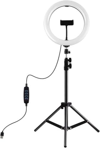 Ring Light, lumière pour Selfie, 10 pouces, 26 cm, lumière à anne...