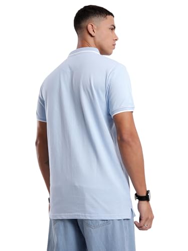 Image of WROGN Men's Pure Cotton Polo T-Shirt | Logo Embroidery | Regular Fit
