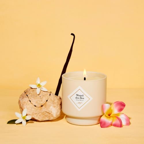 Bougie bijou Monoï des Îles avec bracelet doré perles noires MY JOLIE CANDLE