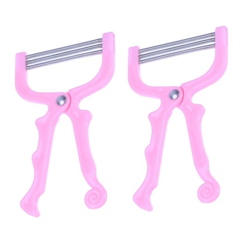 2 Sets 2pcs Facial Hair Remover Stainless Steel Spring Coil Pluck Hair