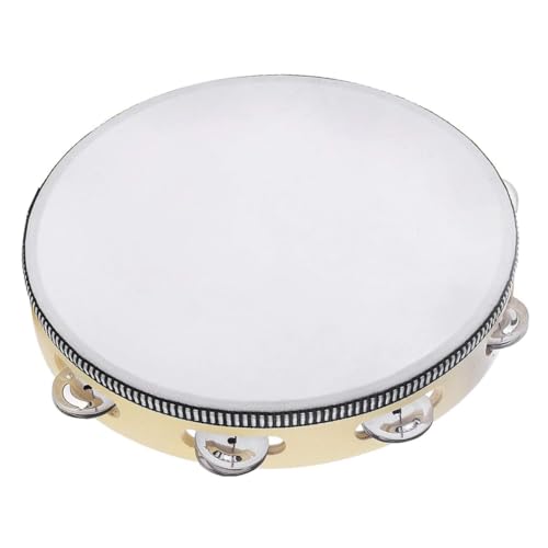 Abaodam 10 percussão Tamborim para crianças Tamborim para festas Tamborim para presentes sino de tam