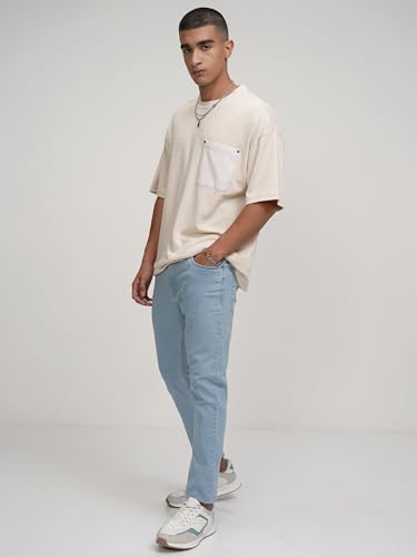 Image of Highlander Mens Tapered Fit Denim Jeans for Man| Regular Length|Mid-Rise|Stretchable Fabric for Comfort fit| Jeans for Man | Men Jeans
