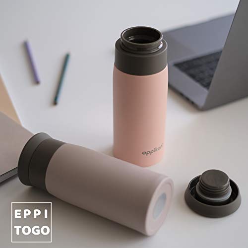 eppikan® EppiToGo Termo de Acero Inoxidable, taza aislada, Travel Mug, Coffee-to-go, Taza para Coche, 350 ml, 500 ml… - Imagen 4