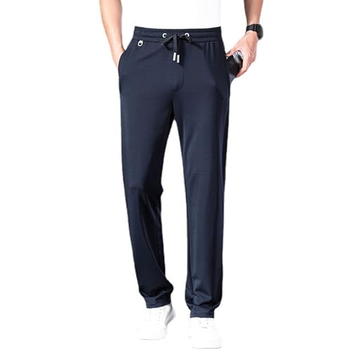 Men's Stretch Quick Drying Pant Casual Slim Fit Workout Joggers Comfort Business Waffle Knit Trousers3