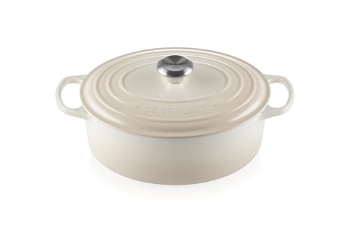 Le Creuset Cocotte oval de hierro fundido, 29 cm, 4, 7 L, Todas Las Fuentes de Calor incluso inducción, Meringue, 21178297164430
