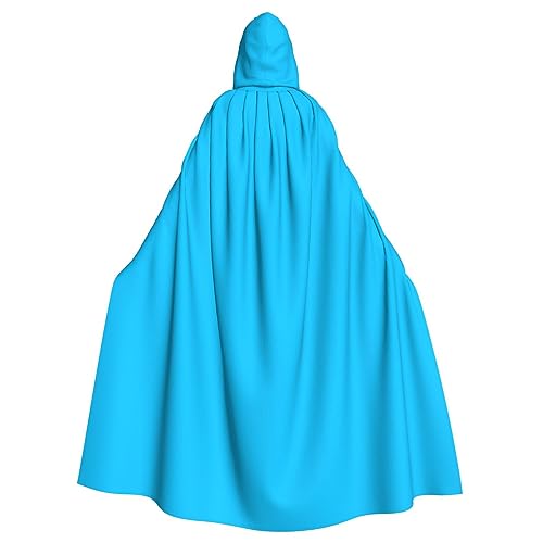 Cape à capuche bleu clair longue pour adulte idéale soirée cosplay et fête