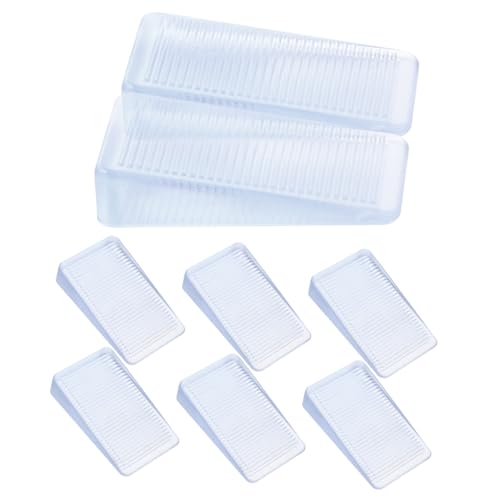 VILLCASE Leveling Shims for Furniture 8pcs Door Wedges PVC Shims Stabilize Level Easy to Install