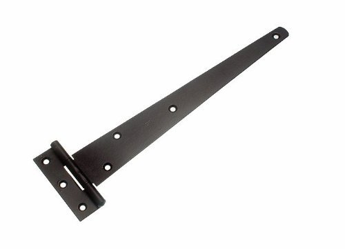 Onestopdiy.com Black Gate Shed Door Tee T Hinge 10 Inch 250Mm + Screws 1 Pair