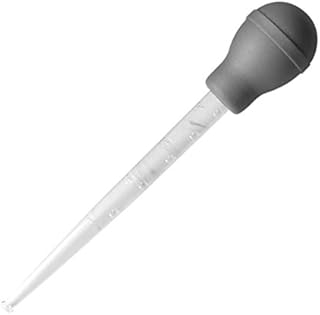HDZWW Turkey Baster Chicken Poultry Meat BBQ Baster Syringe Tube Pump Pipe Dropper Kitchen Gadget For Cooking Roasting 30ML (Grey) (Color : Gray)