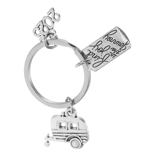 IMIKEYA Portachiavi Camper Ciondolo da Viaggio per Amanti Avventura Accessorio e Leggero per Chiavi Camper e Unico per Pensionamento