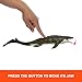 Mattel Matchbox Toy Car Playset, Jurassic World 12.5” Dino Boat with 13” Mosasaurus Dinosaur, 1:64 Die-Cast Jeep, Harpoon Missiles & Detachable Rescue Boat