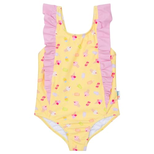 Image of SwimZip Girls' Ruffle One-Piece Swimsuit with UPF 50+ Sun Protection