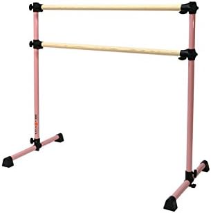 Vita Vibe Ash Wood Ballet Barre - DBNB4-W 4ft -Portable Double Bar w Carry Bag- Freestanding Stretch/Dance Bar - USA Made