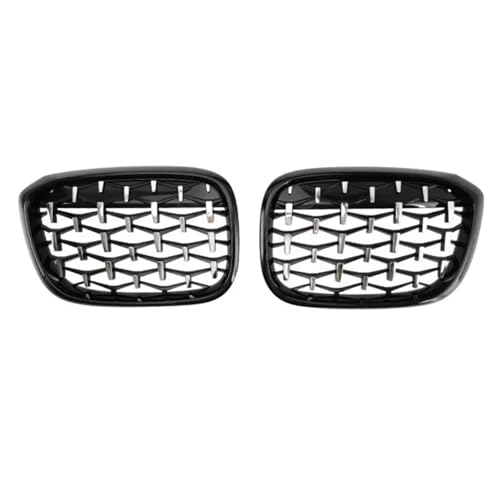 Grille calandre pour BMW X3 X4 G01 G02 style diamant argent et noir