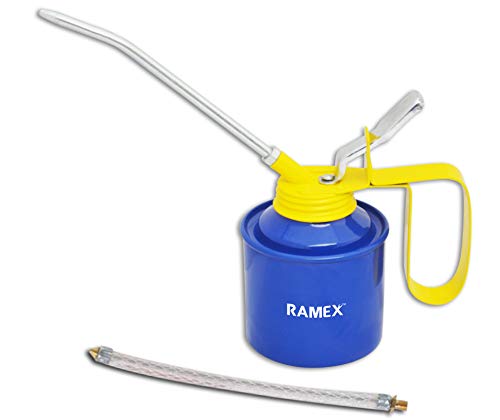Image of RAMEX 9pc Hex Allen Key Set In Plastic BLUE Box, Sizes: 1.5, 2, 2.5, 3, 4, 5, 6, 8, 10 Oil Can with FIXED AND FLEXIBLE SPOUT For Vehicles -1 /2 Pint Capacity. Glossy Blue & Yellow